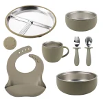 Baby Silicone Stainless Steel Tableware Set - Image 4