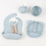 6-Piece Set of Silicone Baby Tableware - Image 4