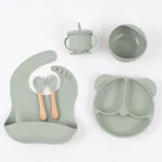 6-Piece Set of Silicone Baby Tableware - Image 3