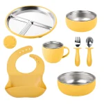 Baby Silicone Stainless Steel Tableware Set - Image 6
